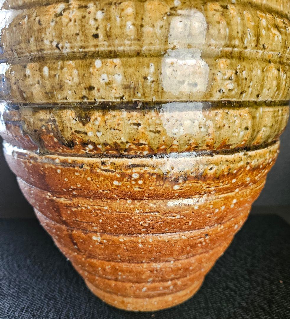 信楽焼　八山造　ビードロ釉　大壺　壺　花入れ　花生け　飾り物　オブジェ