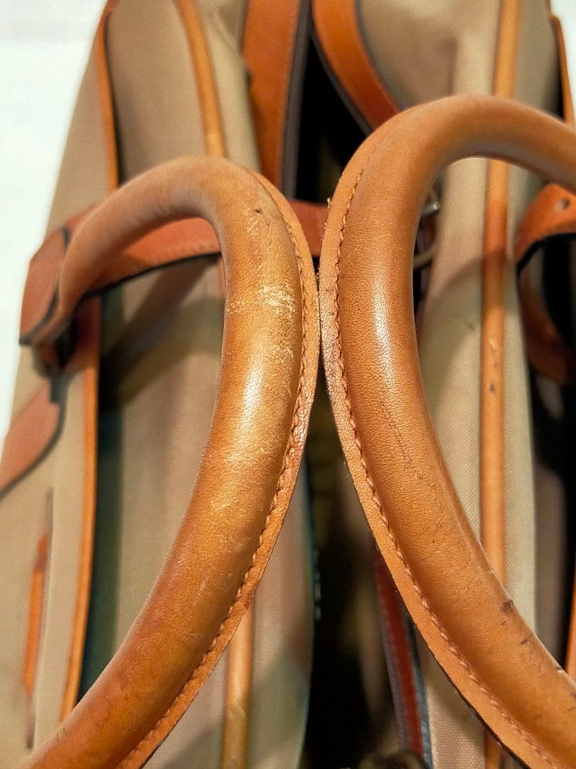 最終値下lancel ランセル　ベージュトラベル バッグ 中型