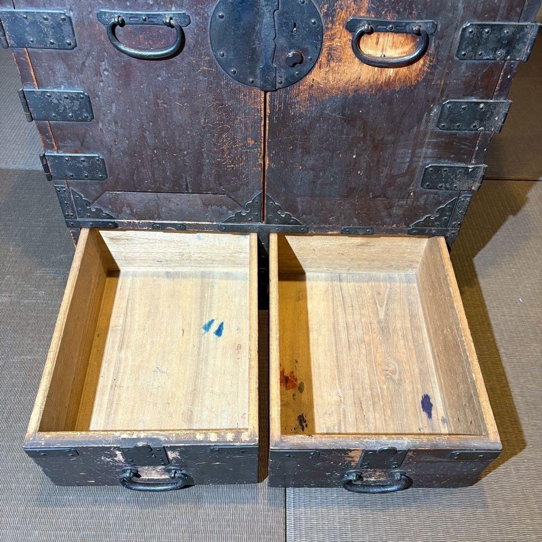 帳場箪笥　船箪笥 船金庫 古民具 箪笥 銭箱 銭函 時代箪笥 小箪笥 時代箱