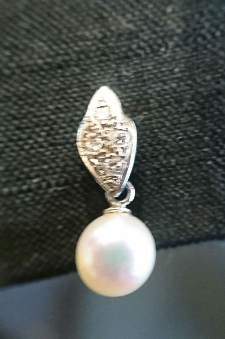 ヴィンテージ プラチナ Pt900アコヤ パールピアス ダイヤモンド