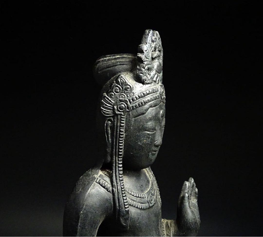 飛鳥 白鳳 金銅仏 観音菩薩立像 蓮華座 念持仏 仏像 仏教美術 骨董 古美術