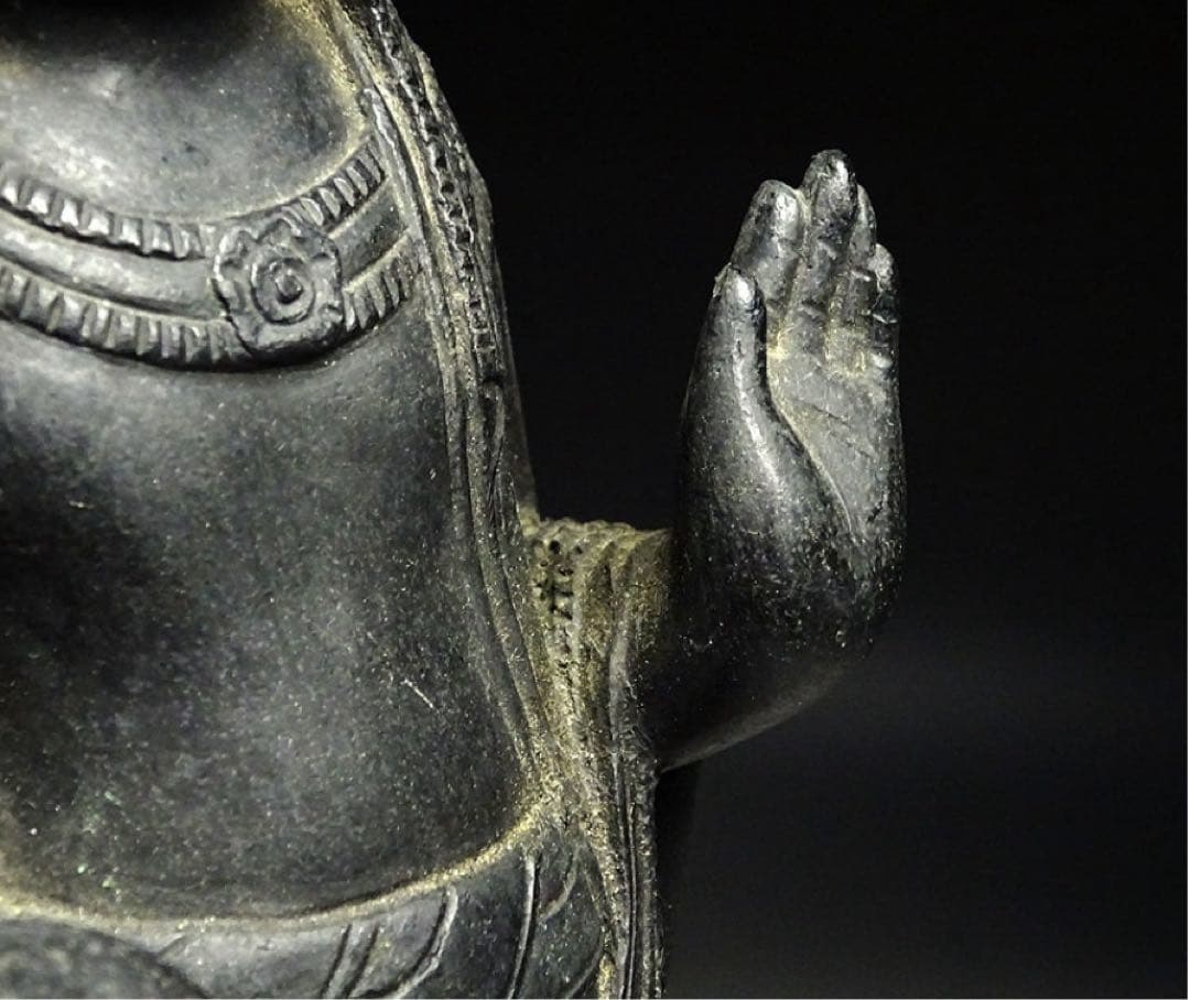 飛鳥 白鳳 金銅仏 観音菩薩立像 蓮華座 念持仏 仏像 仏教美術 骨董 古美術