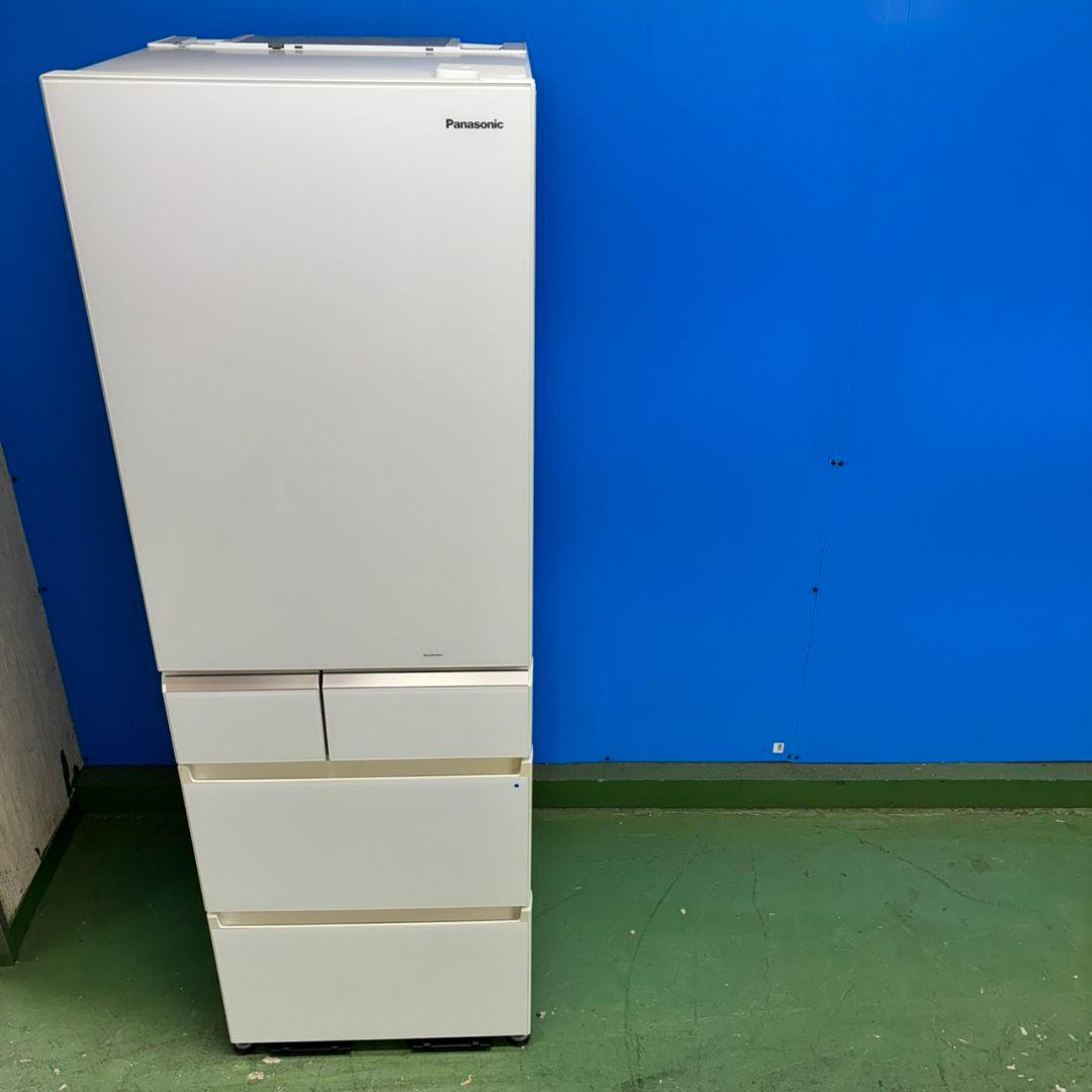 538 パナソニック　大型冷蔵庫　400L強　小型　家庭用　自動製氷　右開き