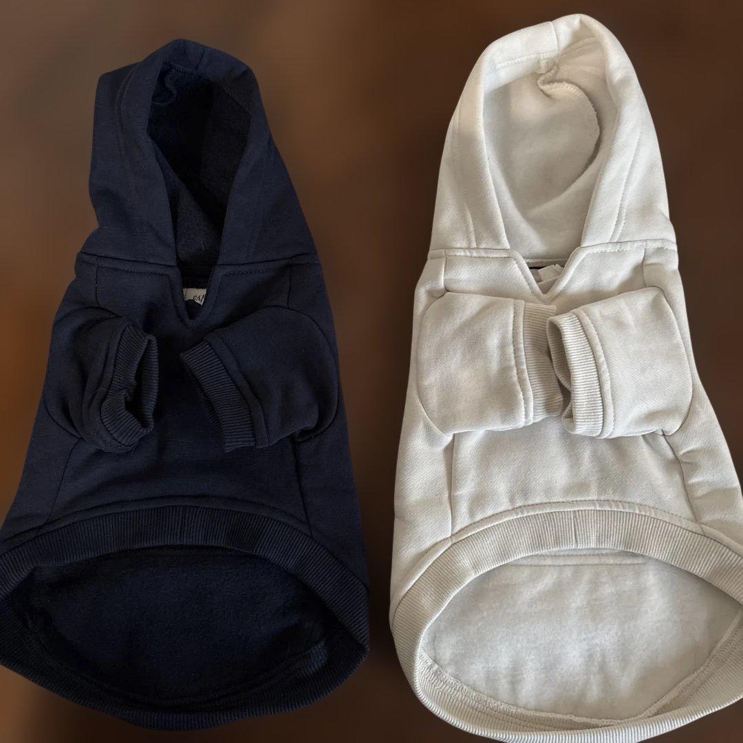 【新品未使用】GAP 犬用パーカー ネイビー ホワイト XS 2点セット