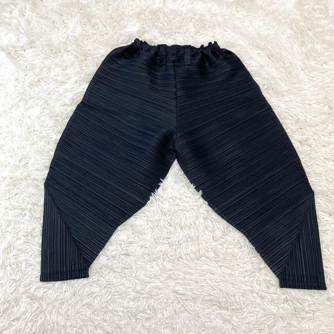 PLEATS PLEASE　変形　切り替え サルエルパンツ　ブラック