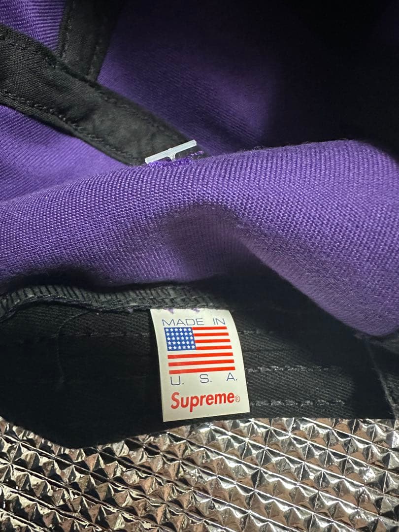 supreme washed chino twill camp cap 紫