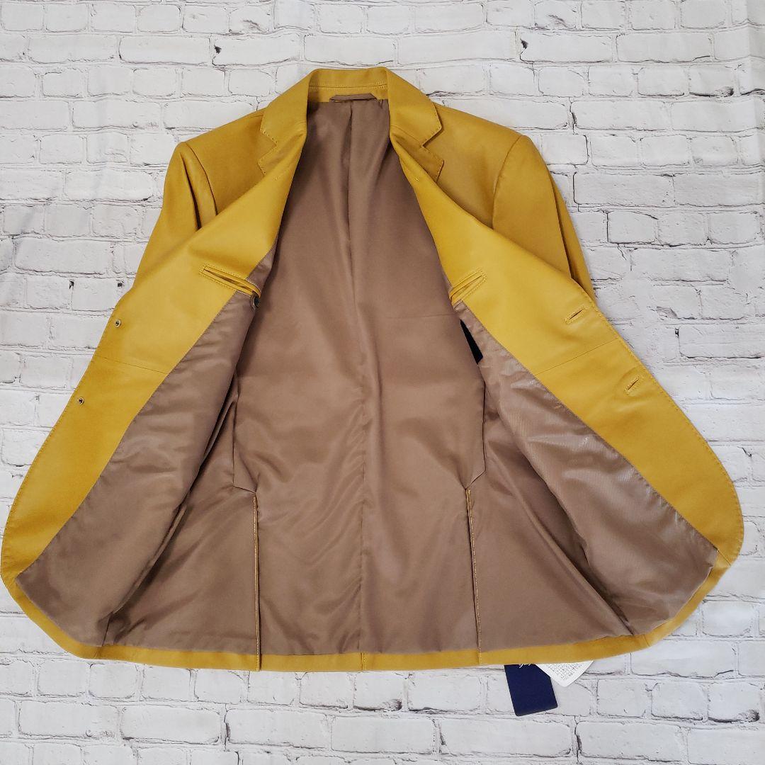 G-STAGE レザーシングルジャケット マスタード新品