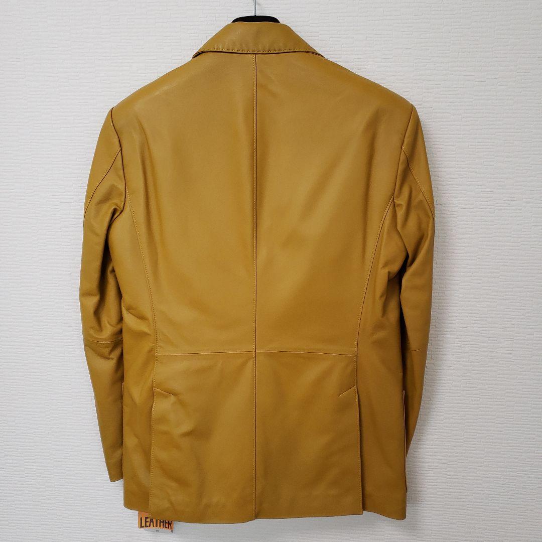 G-STAGE レザーシングルジャケット マスタード新品