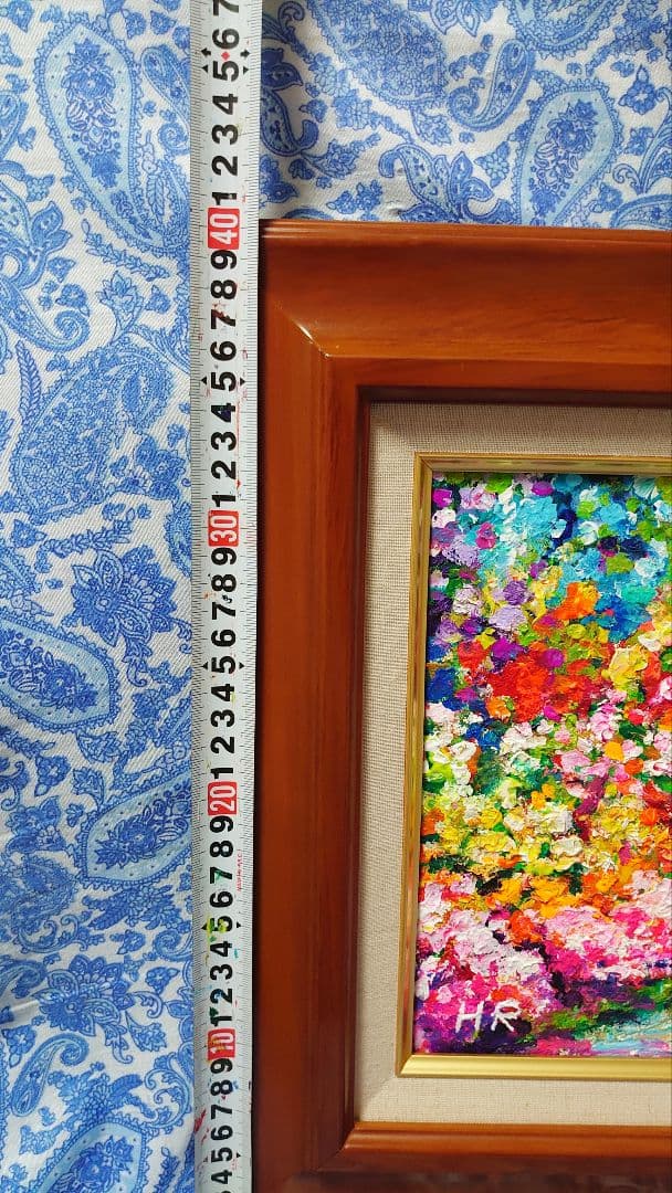 油絵 絵画【花の道】