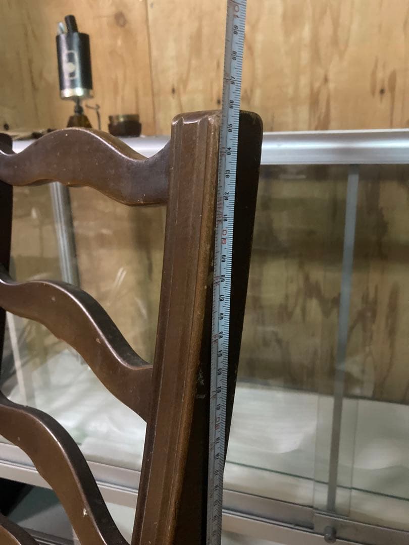 か*き様 木製ダイニングチェア ラダー背もたれ　ビンテージ　梱包発送たのめる便で