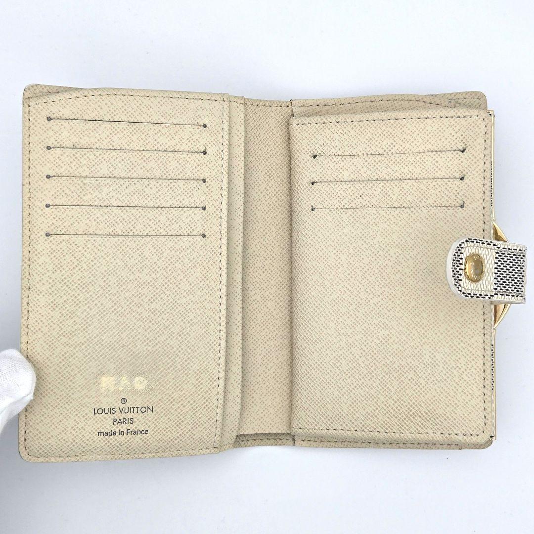 新型 ルイヴィトン ダミエアズール ポルトフォイユ ヴィエノワ がま口 折り財布