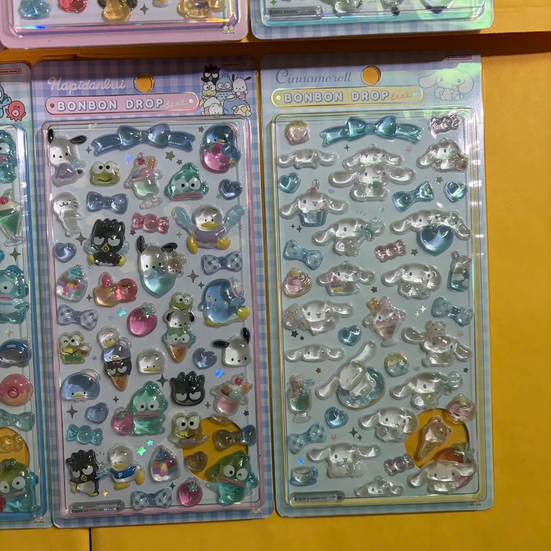 【正規品】ボンボンドロップシール　サンリオ　ディズニー8枚セット