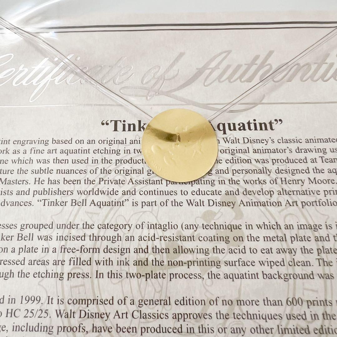 【希少】マーク・デイヴィス ティンカーベル 絵画 アクアチント