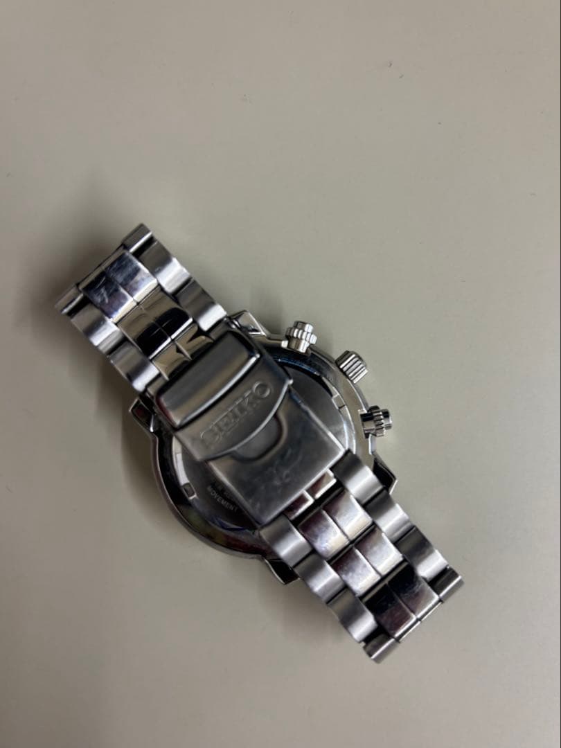 SEIKO クロノグラフ ブラックダイヤル 腕時計