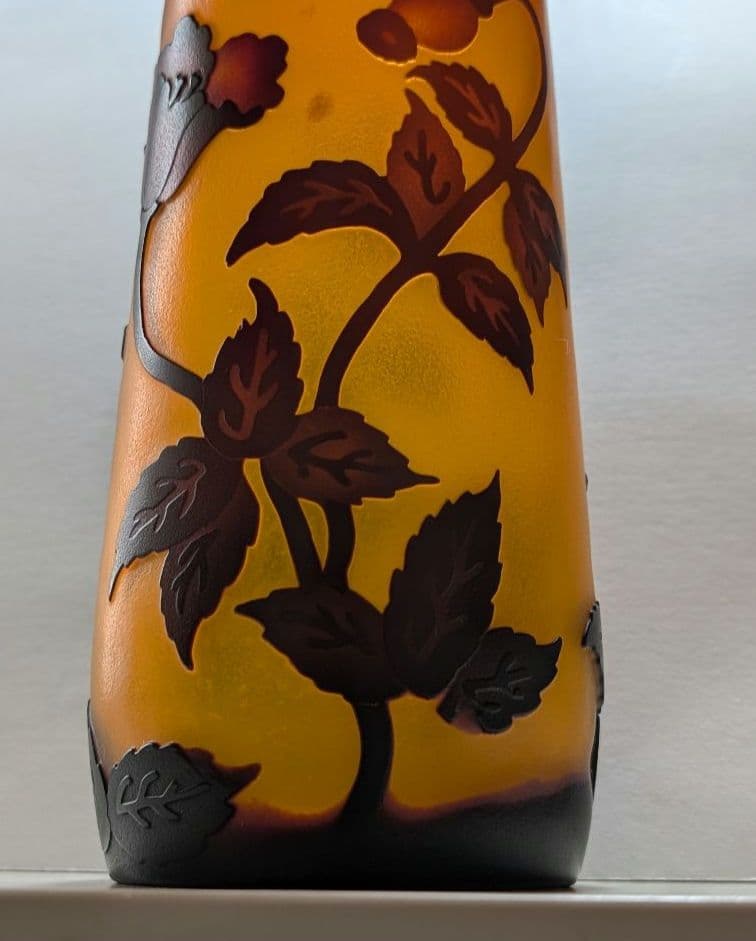 【エミールガレ】 花のガラス製花瓶