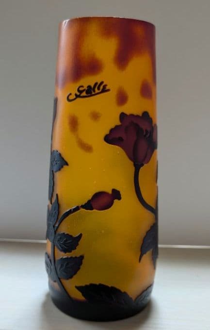 【エミールガレ】 花のガラス製花瓶