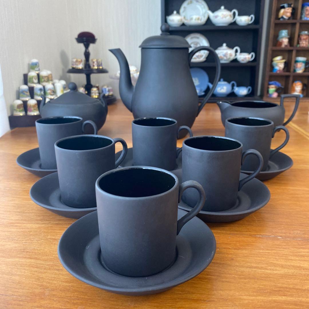 ウェッジウッド ブラックバサルト　コーヒーセット　デミタス カップ　廃盤　希少