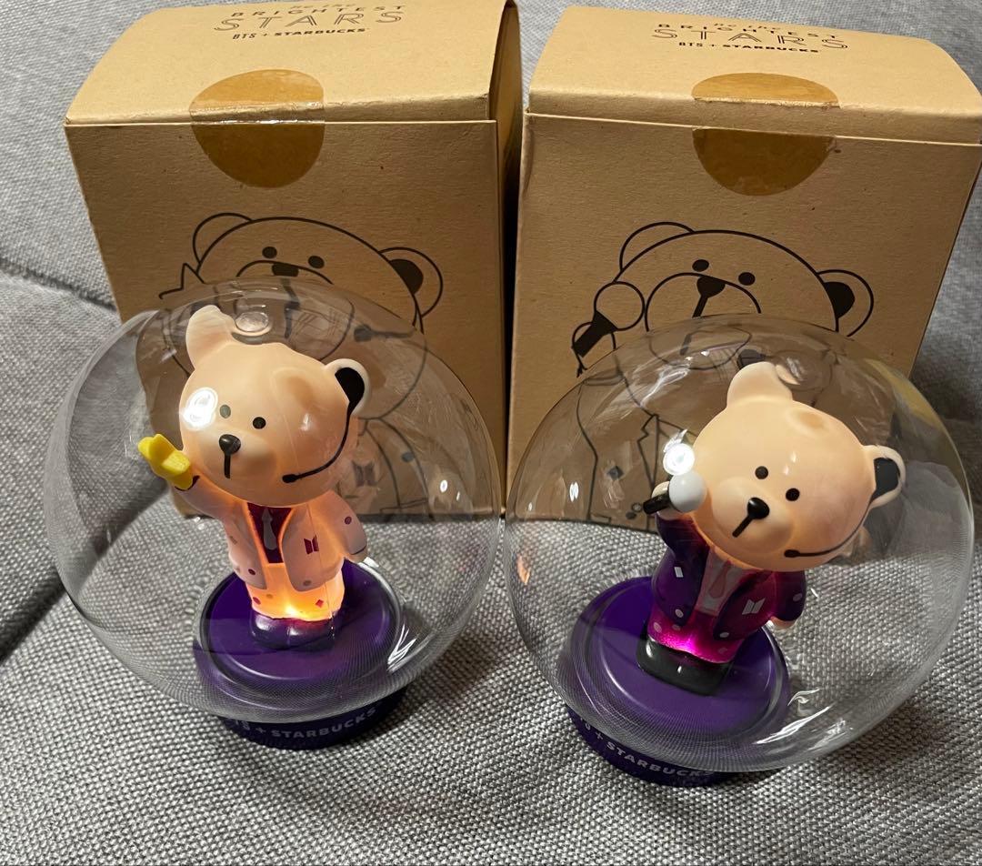 BTS × スターバックス　コラボ　韓国限定　 白　紫　 ベアリスタ