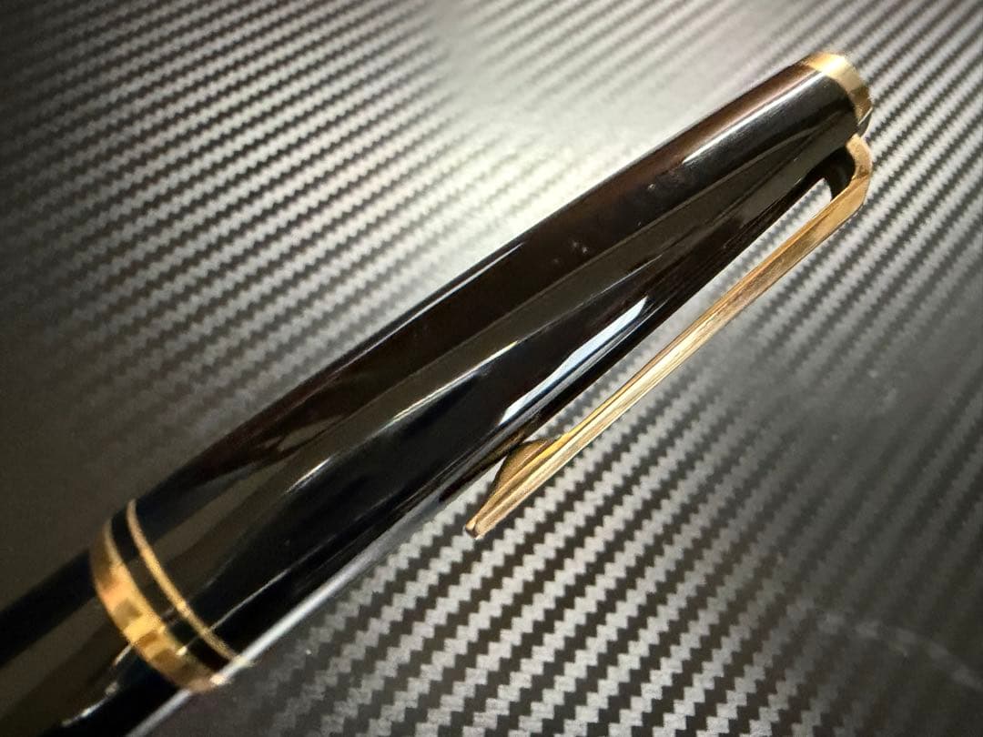 未使用に近い モンブラン No.221 ブラック EF 極細字 吸入式 万年筆