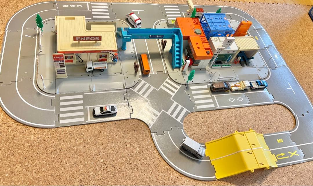 トミカ つながる道路 立体交差&歩道橋セット トミカタウン付き　レア