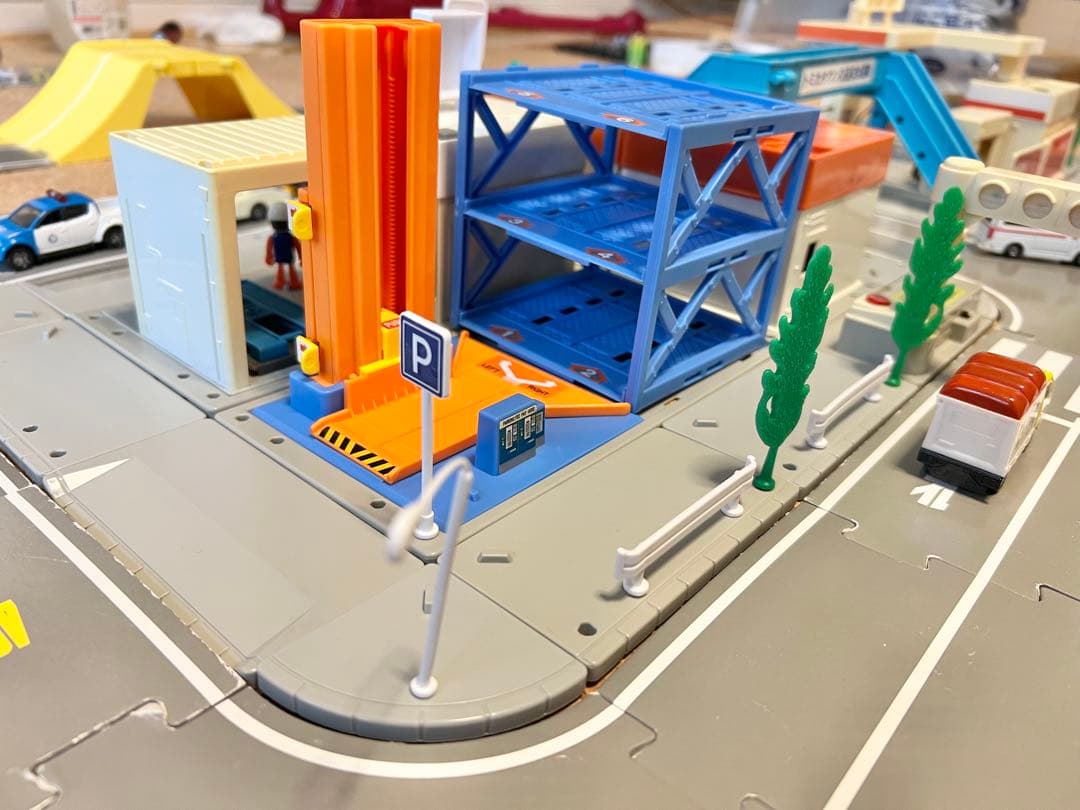 トミカ つながる道路 立体交差&歩道橋セット トミカタウン付き　レア