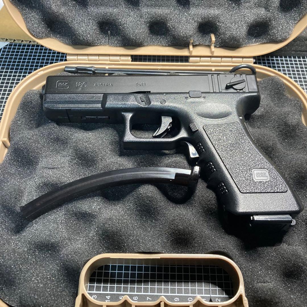 東京マルイ　電動ブローバック グロック g18c グロックケース　タン　セット