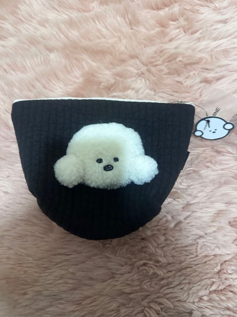 韓国JUMINE ビションフリーゼヌビ素材ポーチ　新品