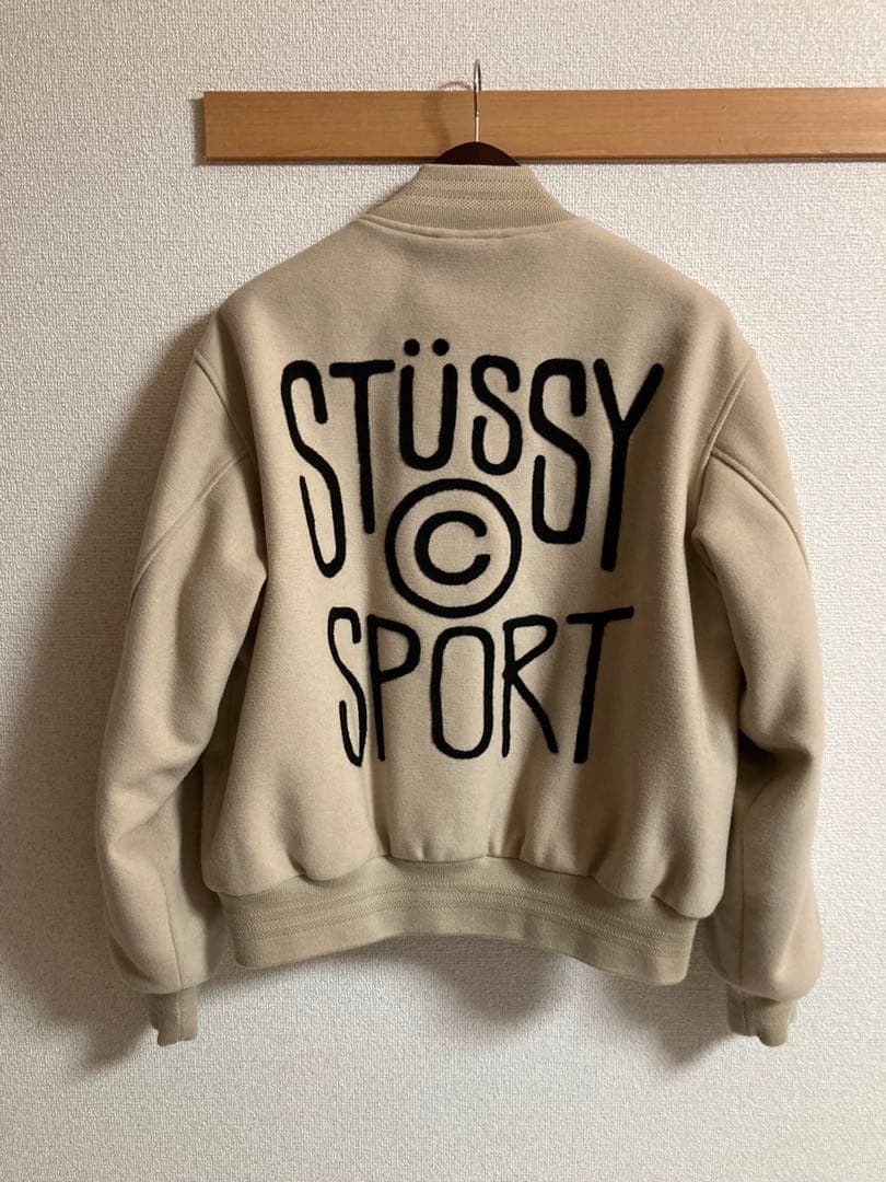 ジャケット・アウター StussySPORT MELTON VARSITY JACKET