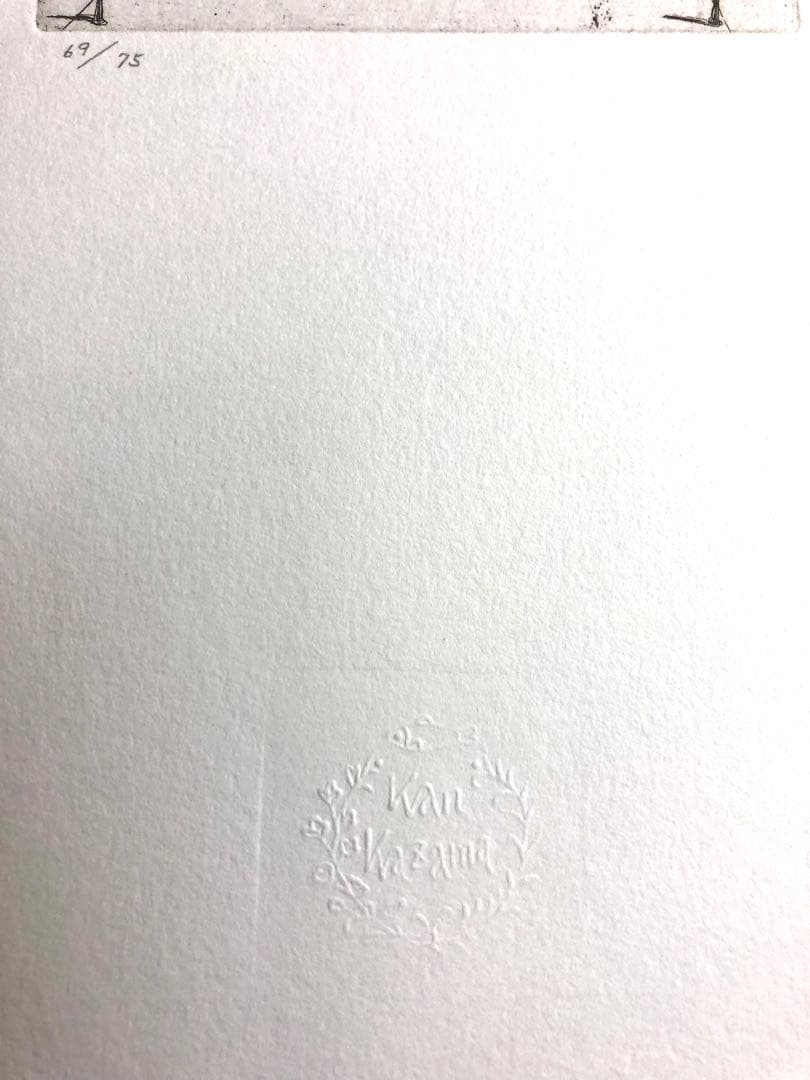 風間完 銅版画「ノートルダム寺院」額装済み