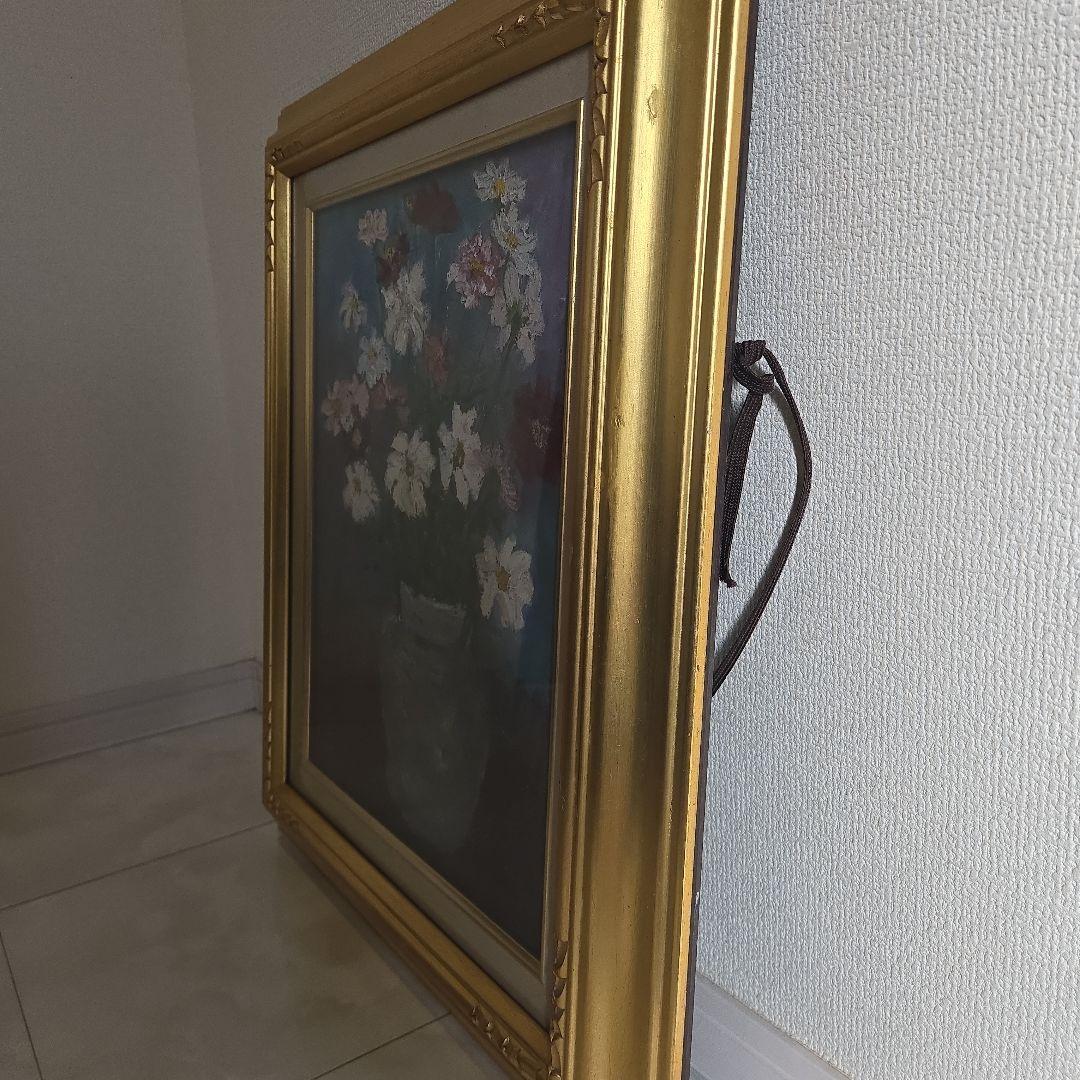 花瓶の花 油彩画 約40cm x 50cm