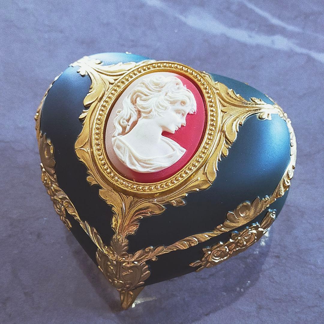 【新品】ハート型 装飾ボックスオルゴール アクセサリー箱 日本製