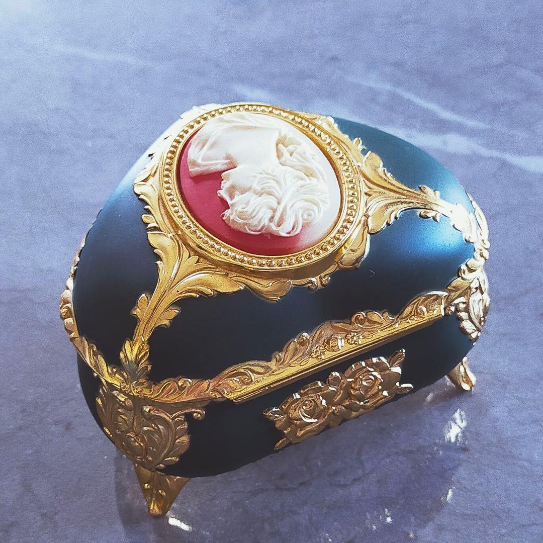 【新品】ハート型 装飾ボックスオルゴール アクセサリー箱 日本製