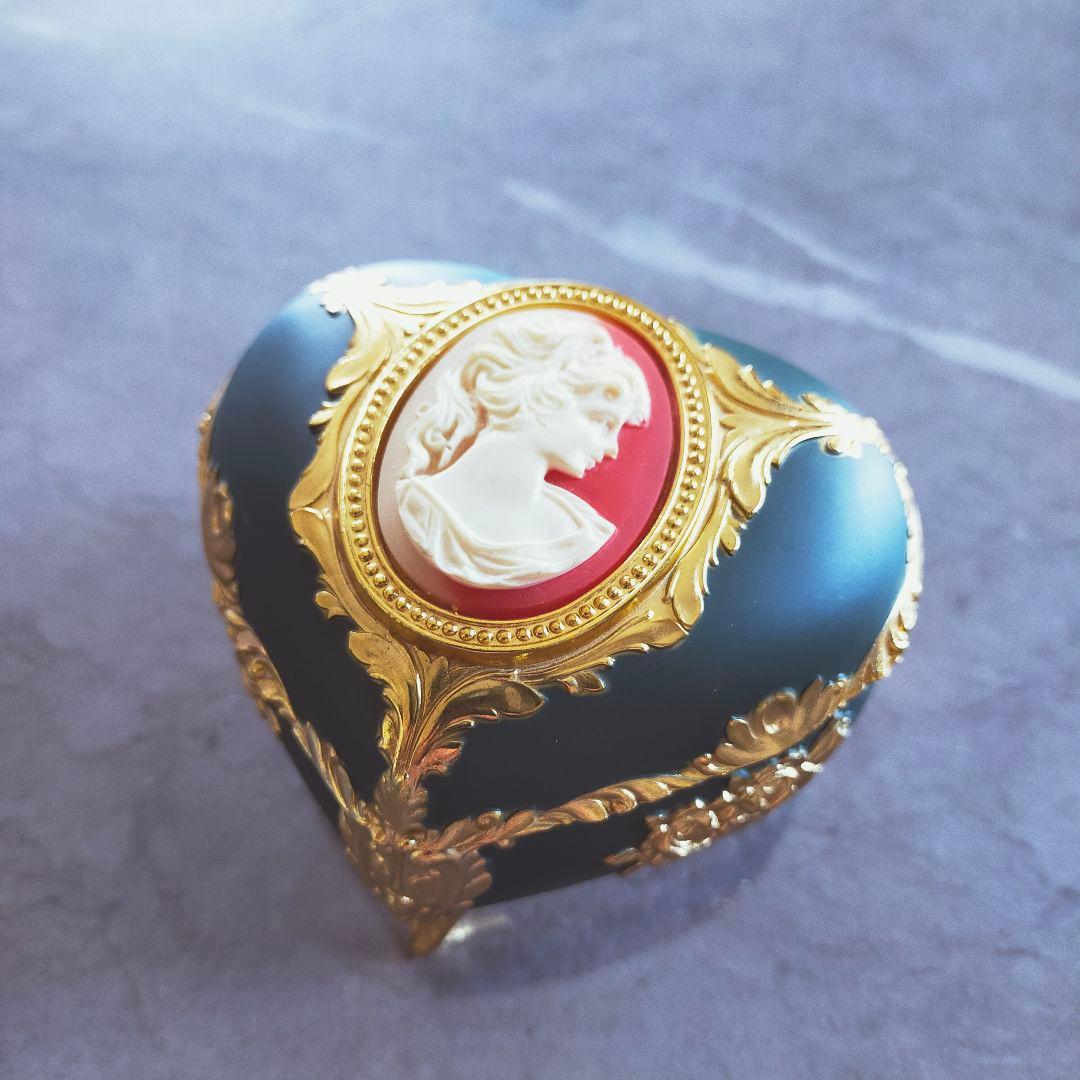 【新品】ハート型 装飾ボックスオルゴール アクセサリー箱 日本製