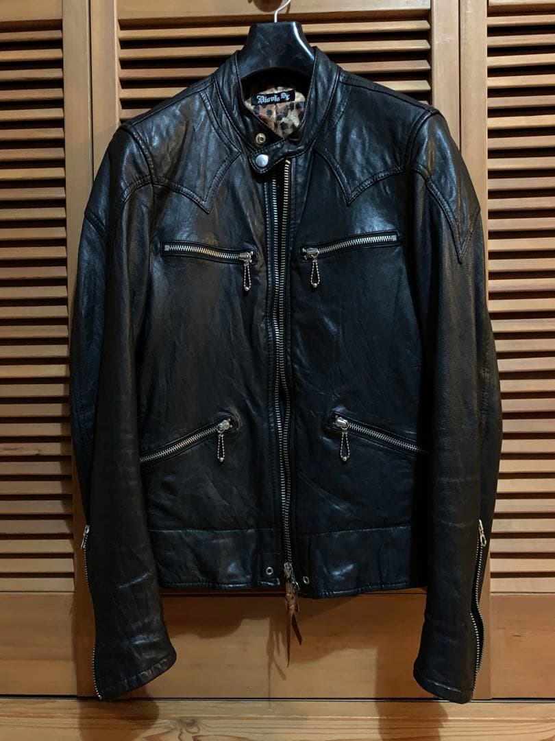 シングルライダースジャケットM美品