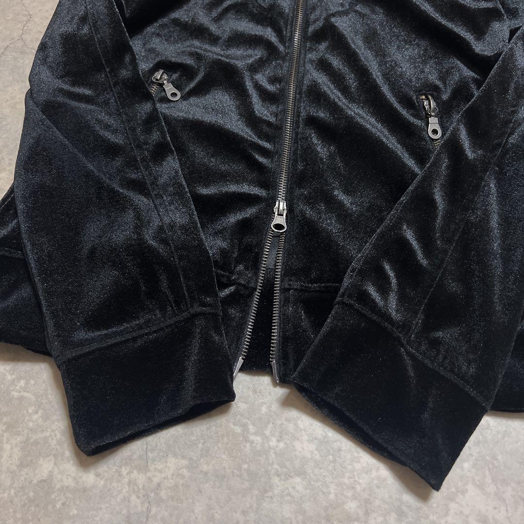 FUGA MARIA刺繍　ベロアパーカー　ラインストーン