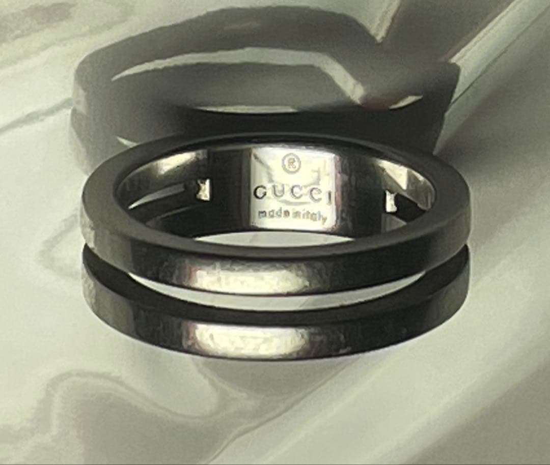GUCCI 指輪　ダブルラインリング　15号