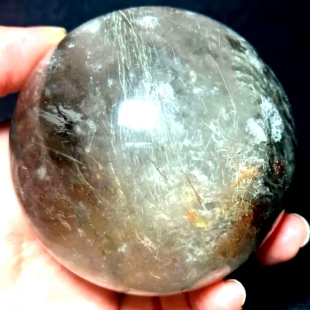 超大玉　68mm ゴールドルチルファントムクォーツ　金針水晶　パワーストーン