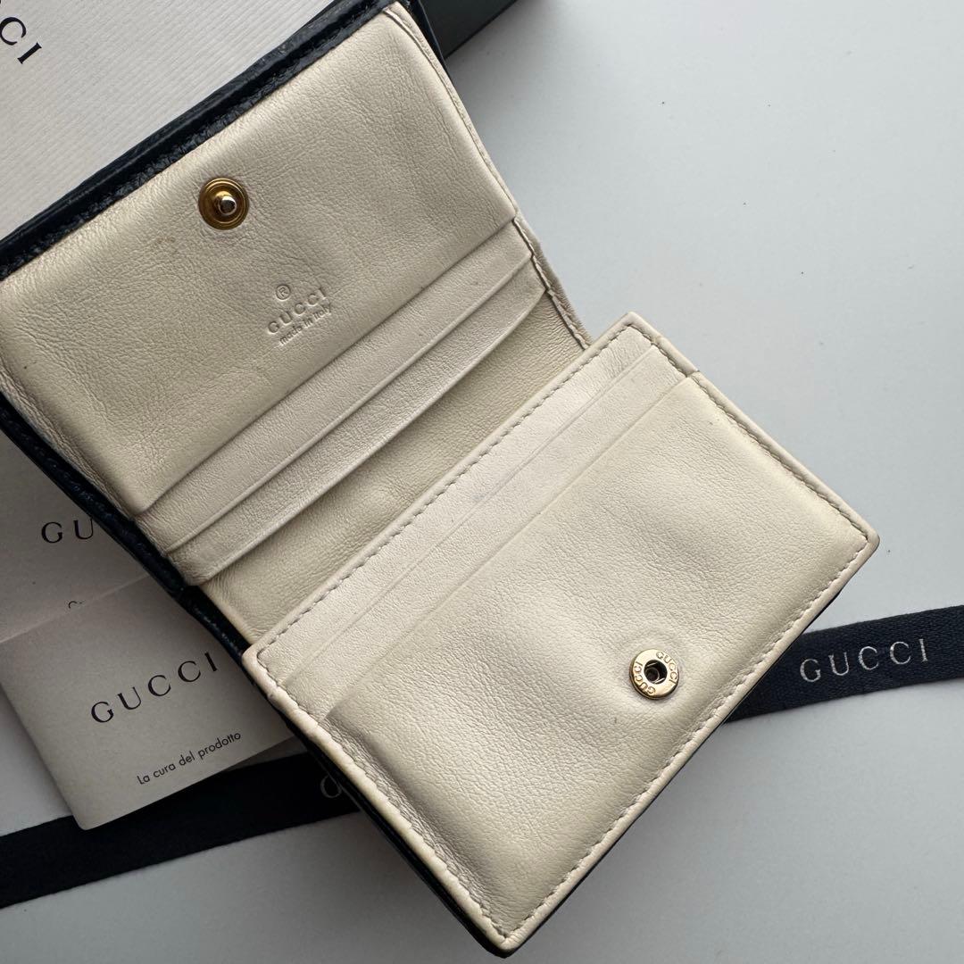【美品】 241 GUCCI グッチ マーモント 2つ折り 財布 コンパクト