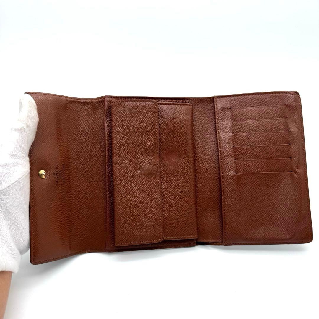美品✨️ルイヴィトン　モノグラム　ポルトトレゾール　エテュイパピエ　三つ折り財布