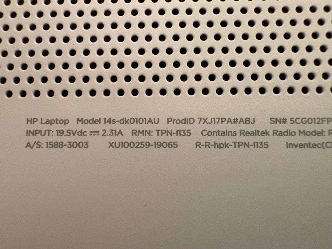 Windowsノート本体 HP Laptop 14s-dk0xxx AMD Ryzen 5 3500U
