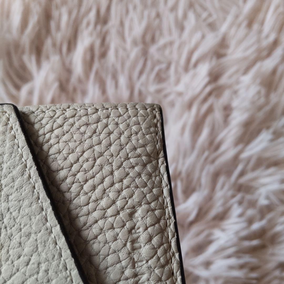 新品同様✨ボナベンチュラ 三つ折り財布 オフホワイト バイカラー