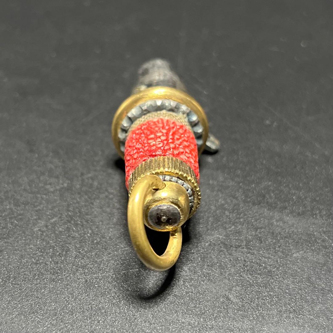 ◎江戸時代 本鮫皮十手型根付鉄地根付 腰提げ物◎古美術骨董武具◎古道具 庵々