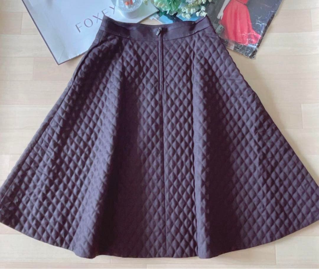 極美品！FOXEYクロスフレアスカート 40 Rene foxey