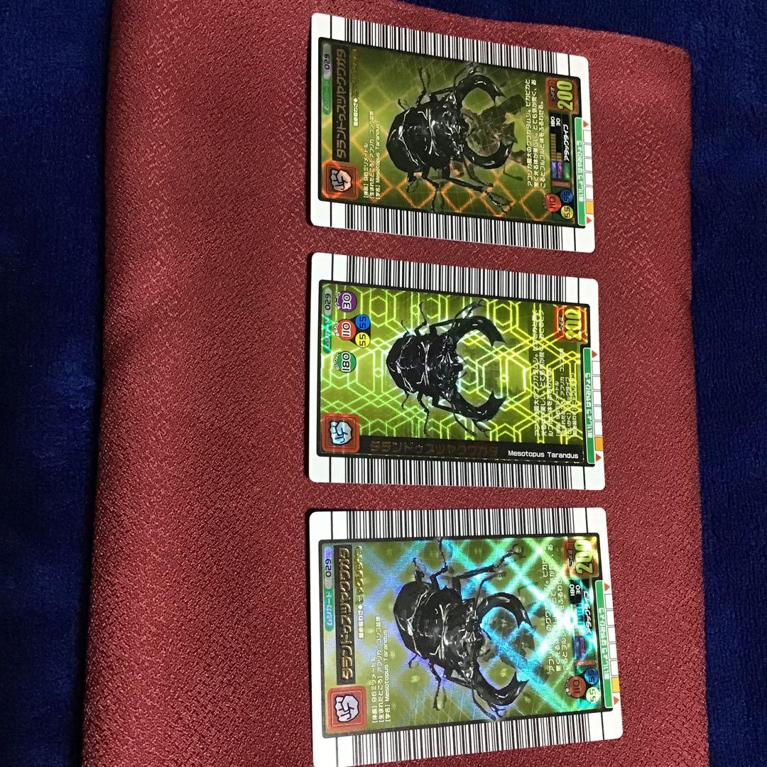 甲虫王者ムシキング　タランドゥスツヤクワガタ　3枚セット