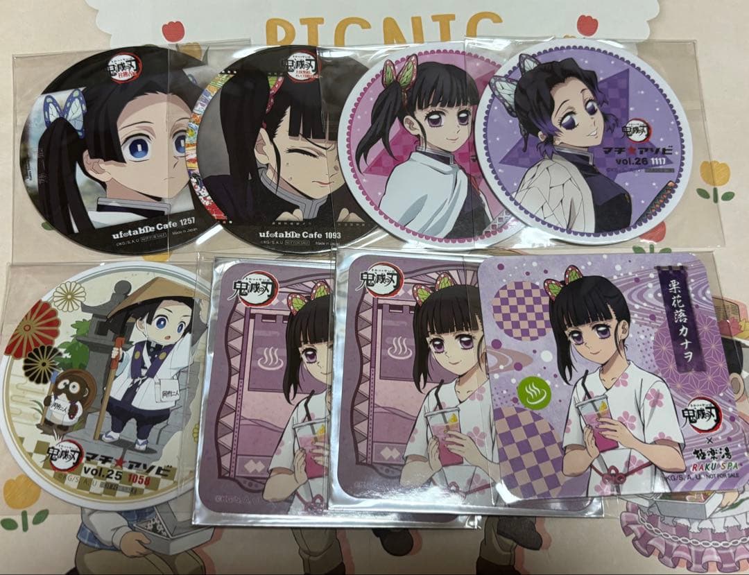 鬼滅の刃　胡蝶しのぶ　栗花落カナヲ　神崎アオイ　20枚　コースター　まとめ売り