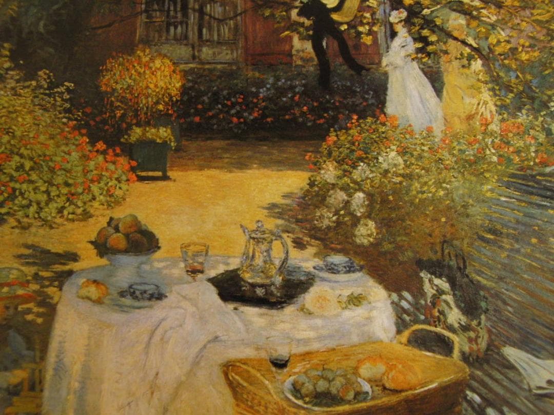 クロード・モネ、「The Luncheon」、厳選、希少大判画集・額装画