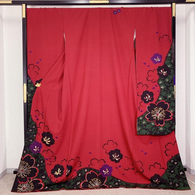 510z24☆人気！振袖 身幅広め 高身長 モダン 金駒刺繍☆美品 成人式結婚式