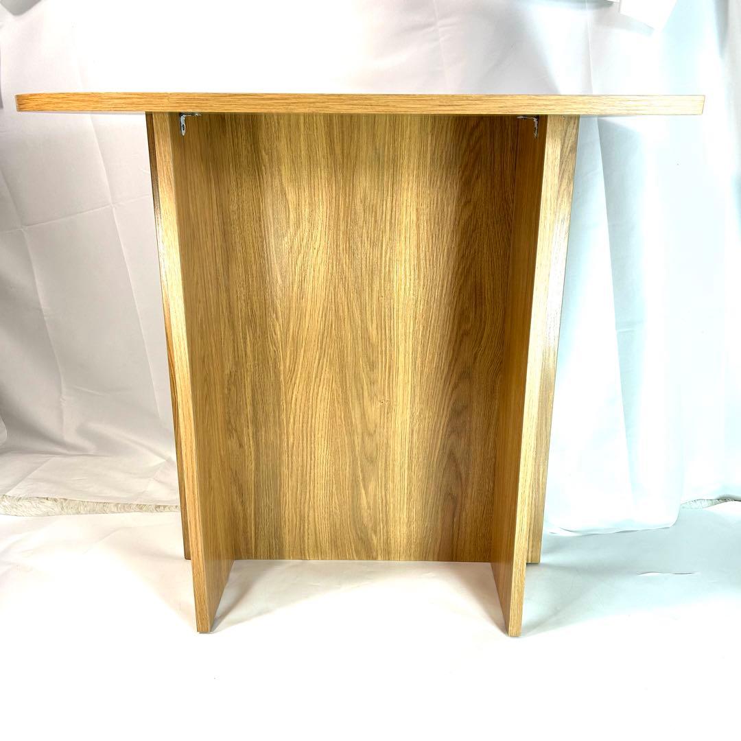 woodray 韓国 モダンテーブル 半楕円型 カフェテーブル 木製テーブル