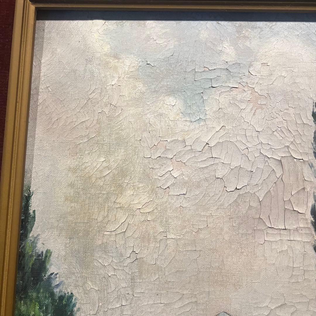 真作　北大農学部とポプラ並木　鶴丸昭彦　直筆サイン