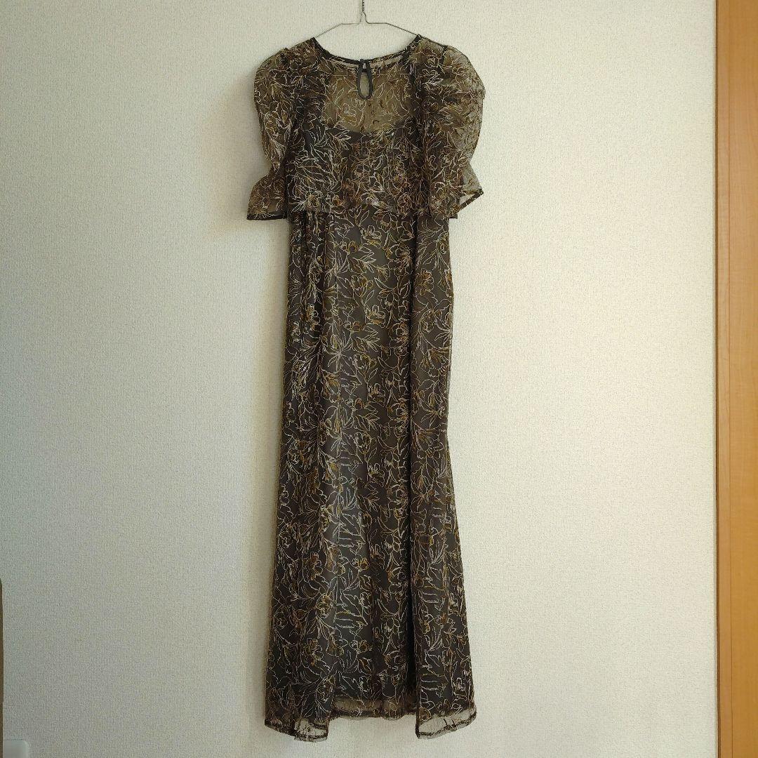 【etoll.】刺繍レースレイヤードドレス 結婚式 オケージョン